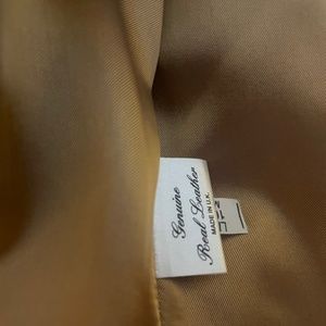 Tan leather 3/4 coat